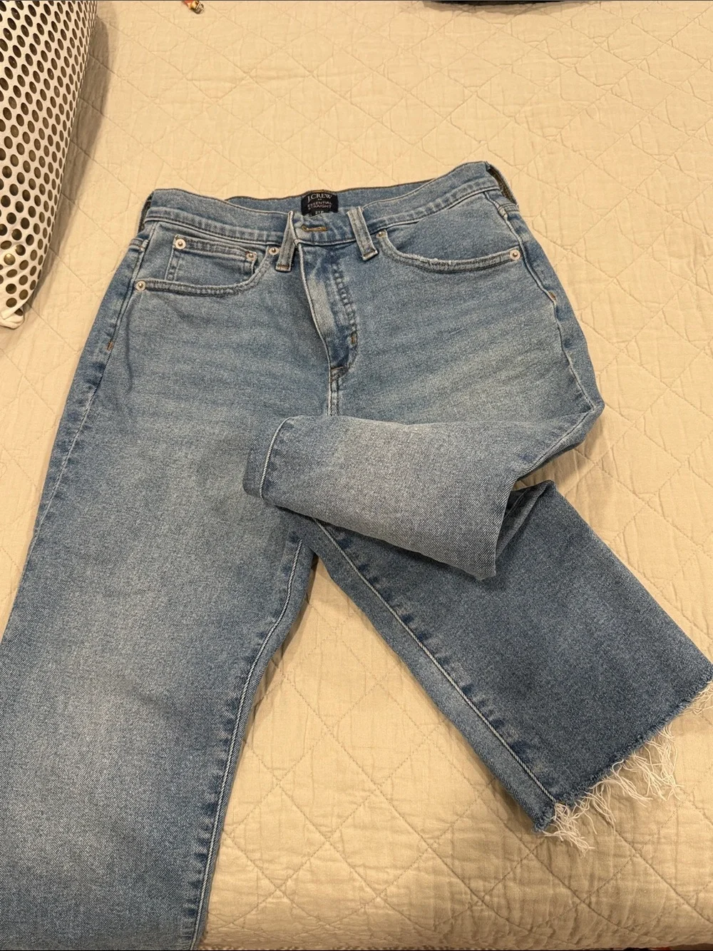 J. Crew Straight-Leg Jeans with Raw Hem